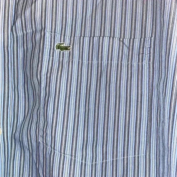 Lacoste Men’s 44 Slim Fit Striped Button Down - Picture 2 of 7